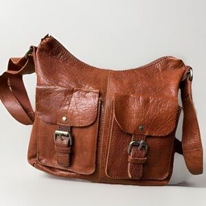 SPIKES & SPARROW Brown leather HoBo Crossbody Bag Shoulder Bag